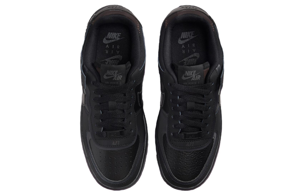 Кроссовки Nike Air Force 1 Shadow "Triple Black" (Женская размерная сетка)