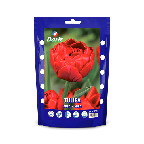 ЛУКОВИЦЫ ТЮЛЬПАН МАХРОВЫЙ РАННИЙ  ABBA 11/12, DARIT 7 ШТ/УП