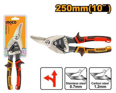 Ножницы по металлу - левые 250 мм INGCO HTSN0110L INDUSTRIAL