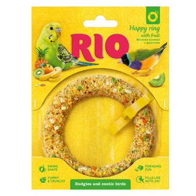 Rio лакомство-игрушка веселое колечко для волнистых попугаев и экзотов, 80г