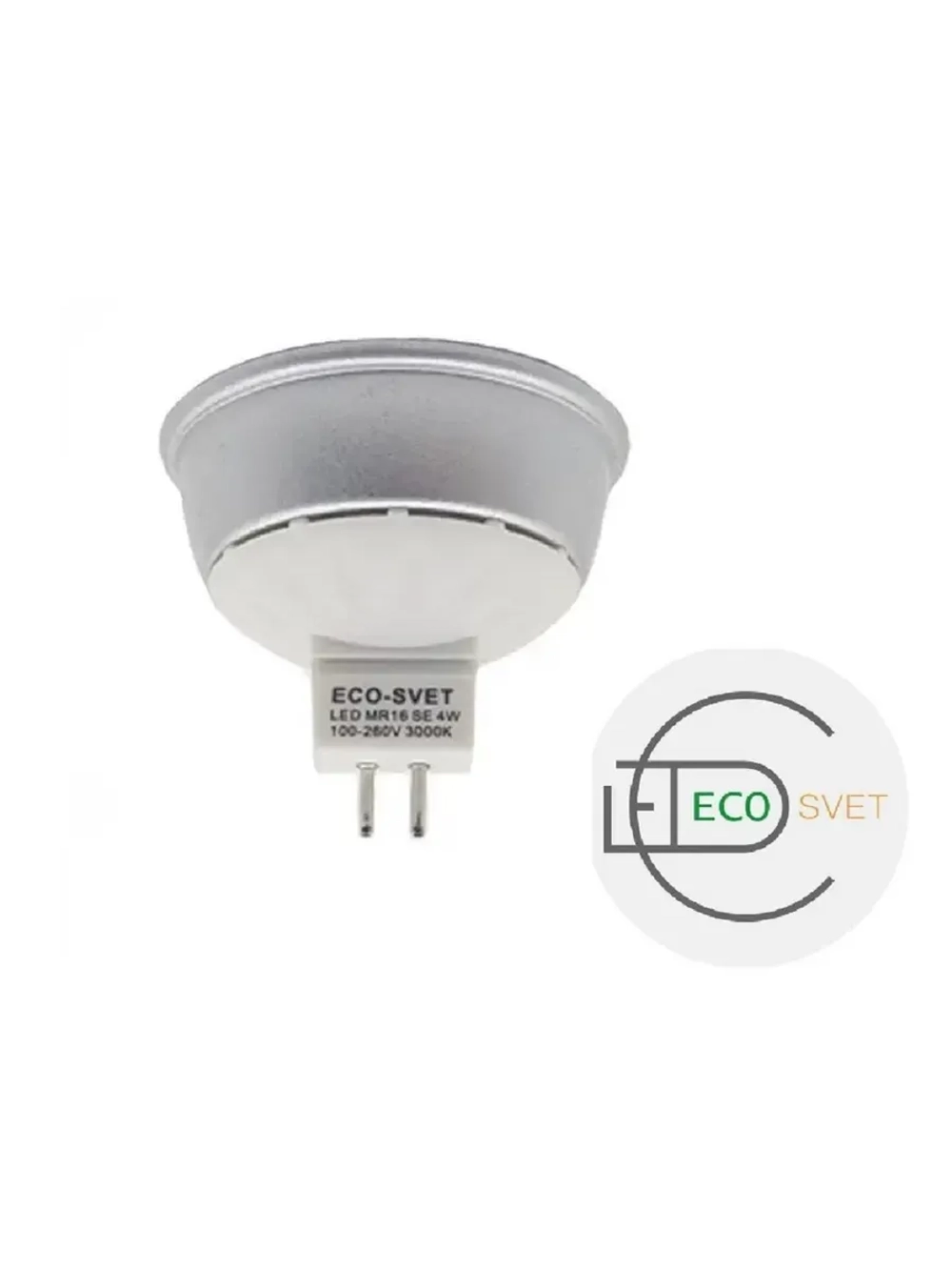 Светодиодная LED лампа GU5,3(MR16) 4W тёпл 10шт
