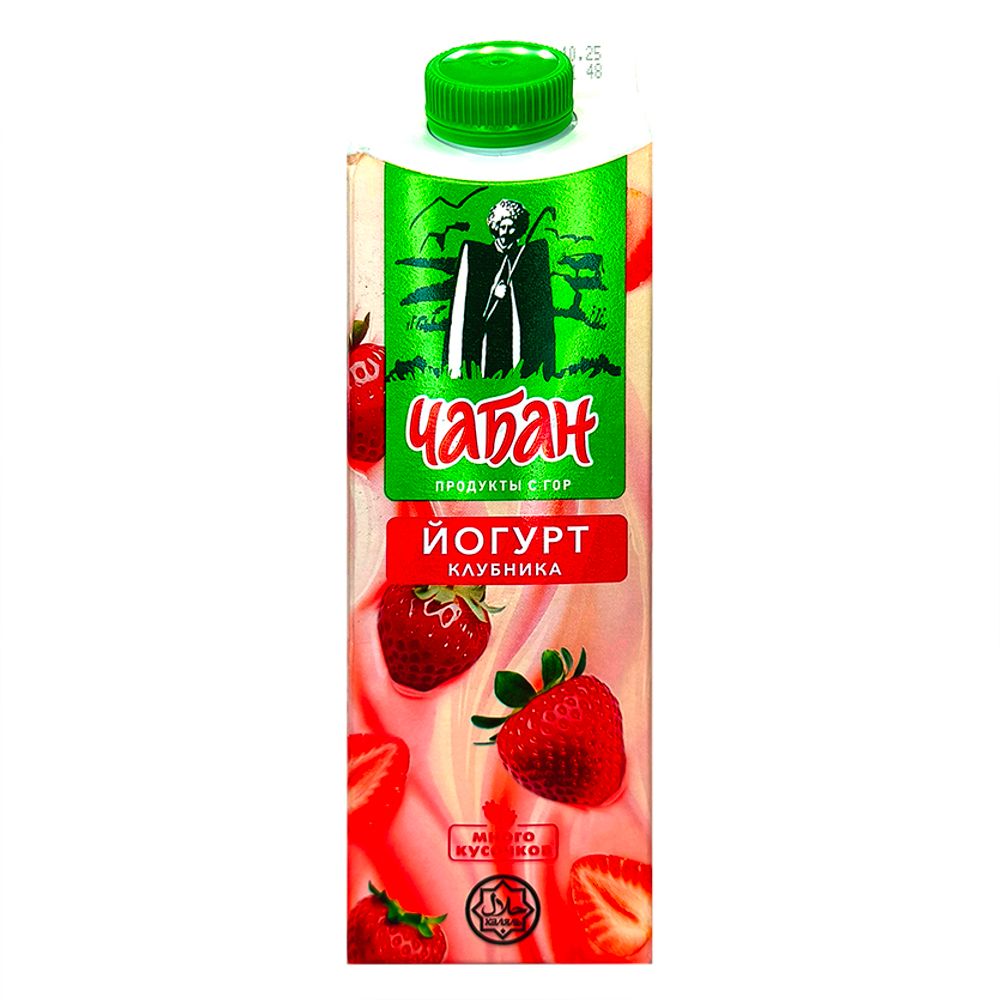Йогурт Чабан 1,6% 870гр клубника