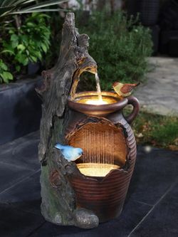 Waterfall Фонтан декоративный Канарейка с подсветкой