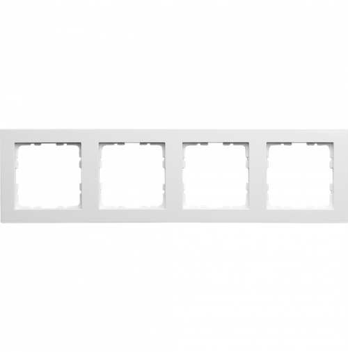 Рамка G-Classic 4-постовая, цвет белый глянцевый