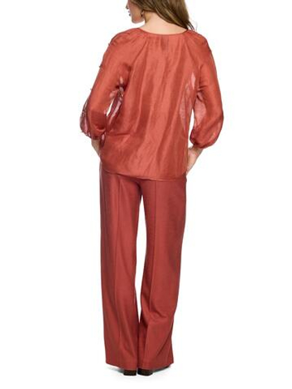 Marc Cain Блуза из смеси льна и шелка