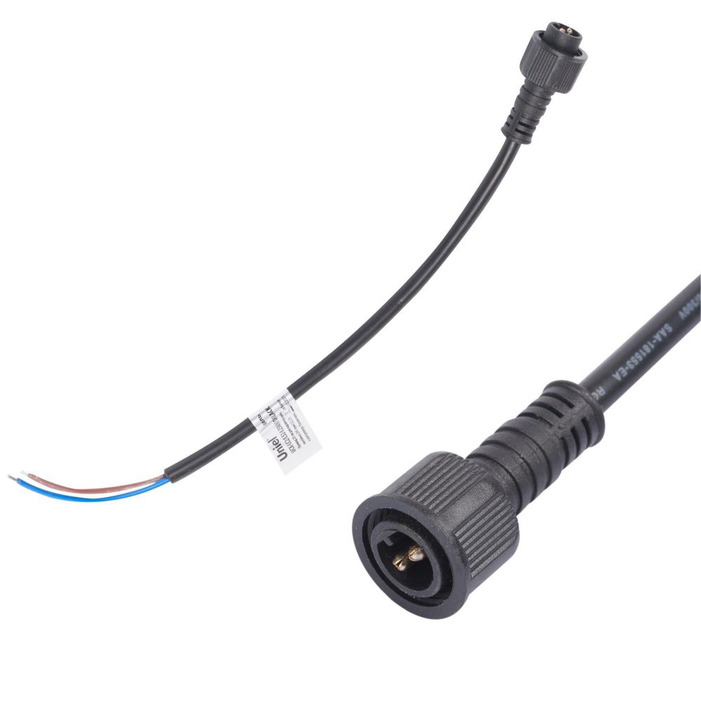 UCX-LD2/L52-0.25M/M7 DC24V BLACK Провод, 25см, для подключения линейных прожекторов 24V серии L52, L53 к блоку питания. Разъем папа. TM Uniel