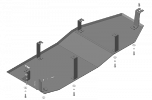 Защита Топл. бака. 3 мм, Сталь. для Mercedes Vito 2014-н.в., Mercedes V-class 2014-н.в. MOTODOR.11204