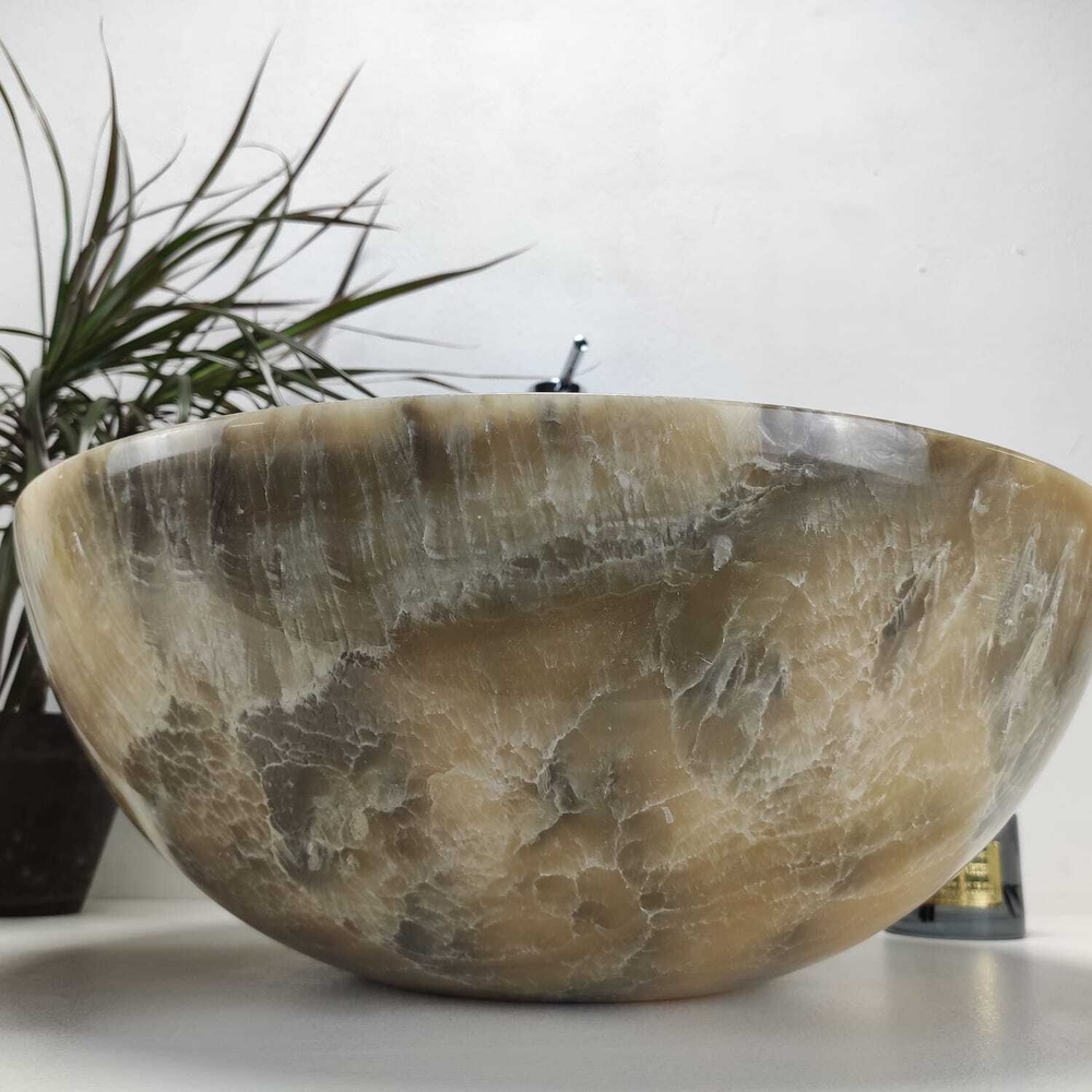 Раковина из оникса Bowl Grey Medium TinLip BO-60908 45*45*17