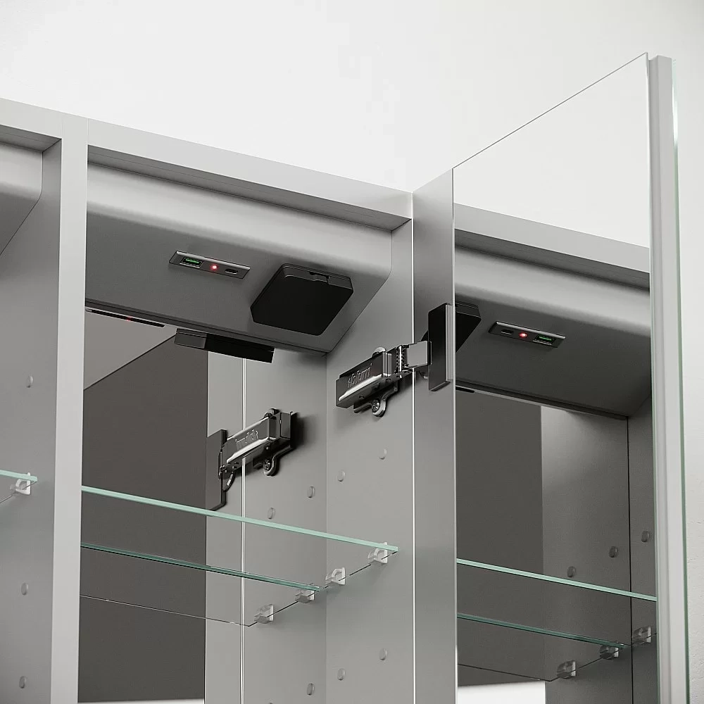 Зеркальный шкаф Sancos Evoke 90х70 SC8090 серый