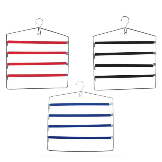 Вешалка для одежды многоуровневая Доляна, антискользящее покрытие, цвет МИКС