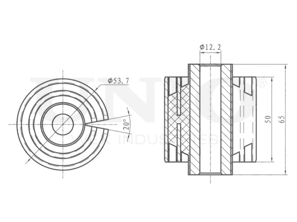 Сайлентблок задний заднего нижнего рычага UNIO RMP-20514