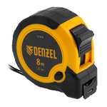 Рулетка 8м х 25мм, двухкомп. корпус, кнопка-пауза Denzel