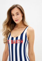 Купальник жен. слитный Saint Barth LORA STRIPES сине белый полоса