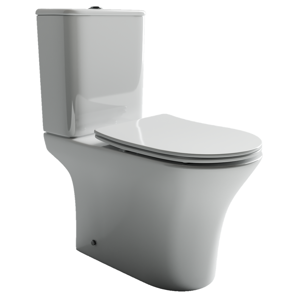 Унитаз-компакт безободковый Ceramica Nova Fortuna CN9001 с крышкой сиденьем микролифт белый
