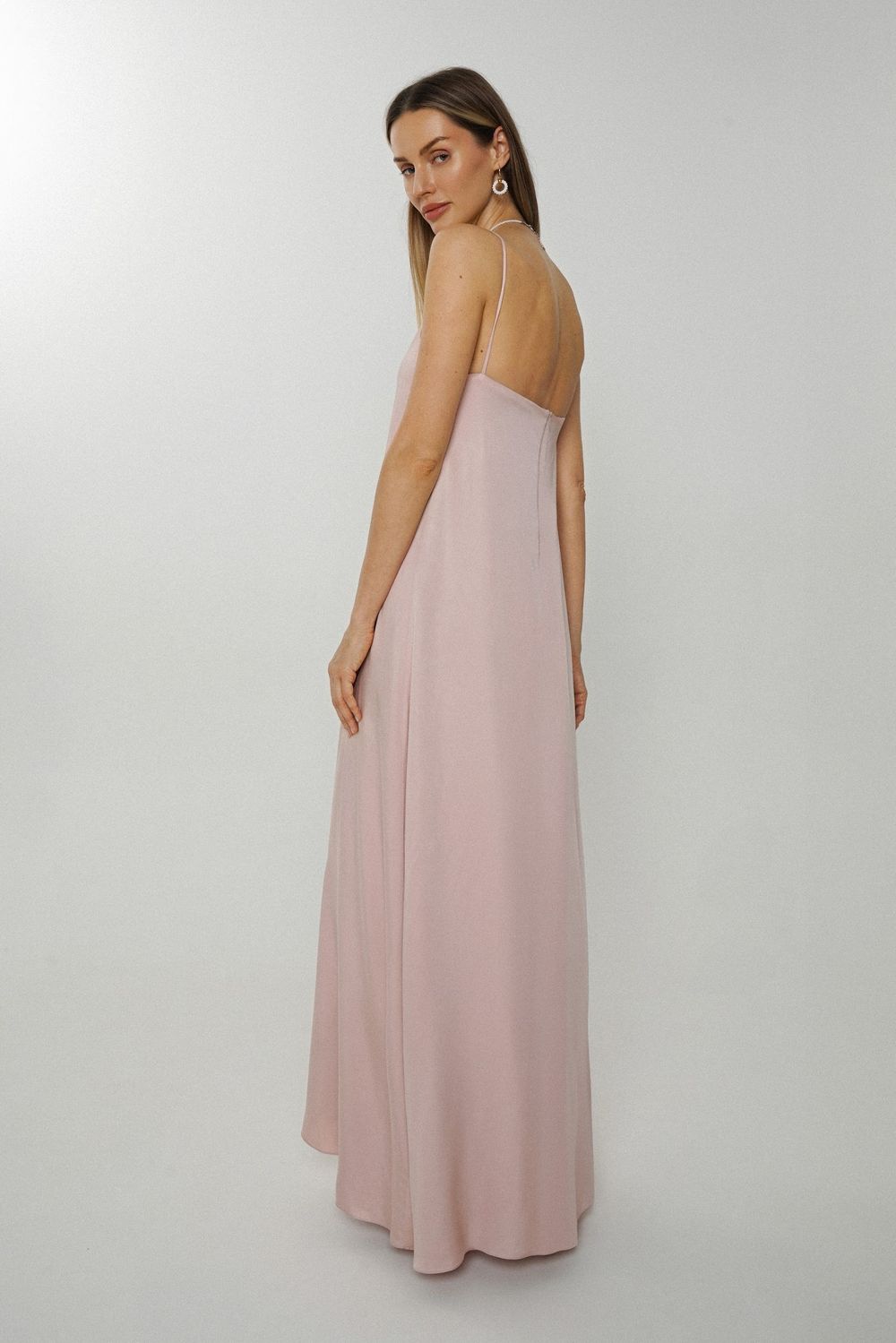 Платье-комбинация Alexandra Talalay А-силуэта AD044 жемчужно-розовое