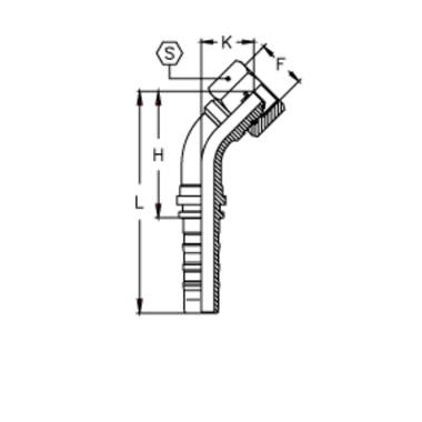 Фитинг DN 20 ORFS (Г) 1.3/16 (45) CS TIEFFE