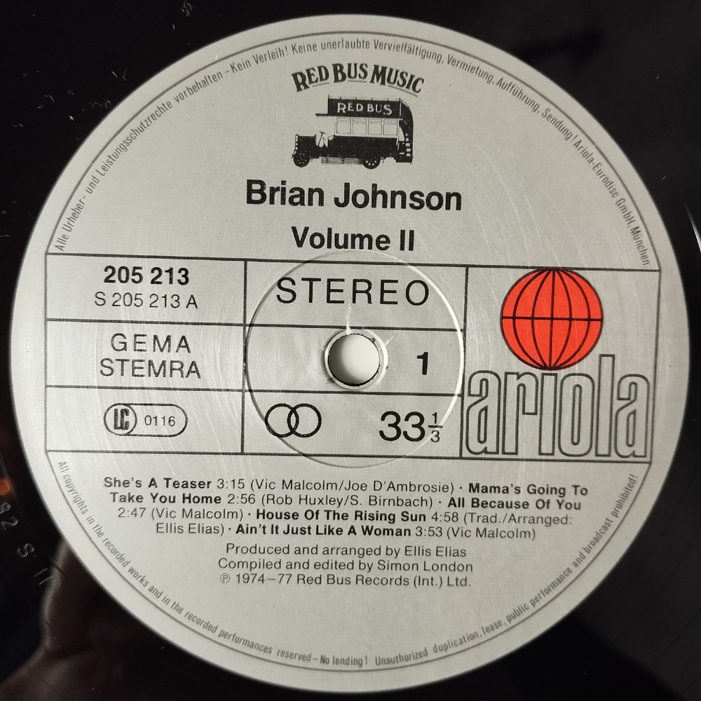 Винтажная виниловая пластинка LP AC DC Brian Johnson Strange Man (Germany 1982)
