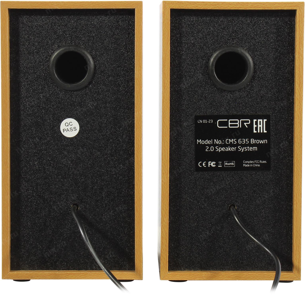 Колонки CBR &lt;CMS 635 Brown&gt; (2x3W, дерево, питание от USB)