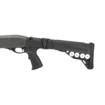 Телескопический складной приклад с патронташем Remington 870/750, DLG Tactical. Черный