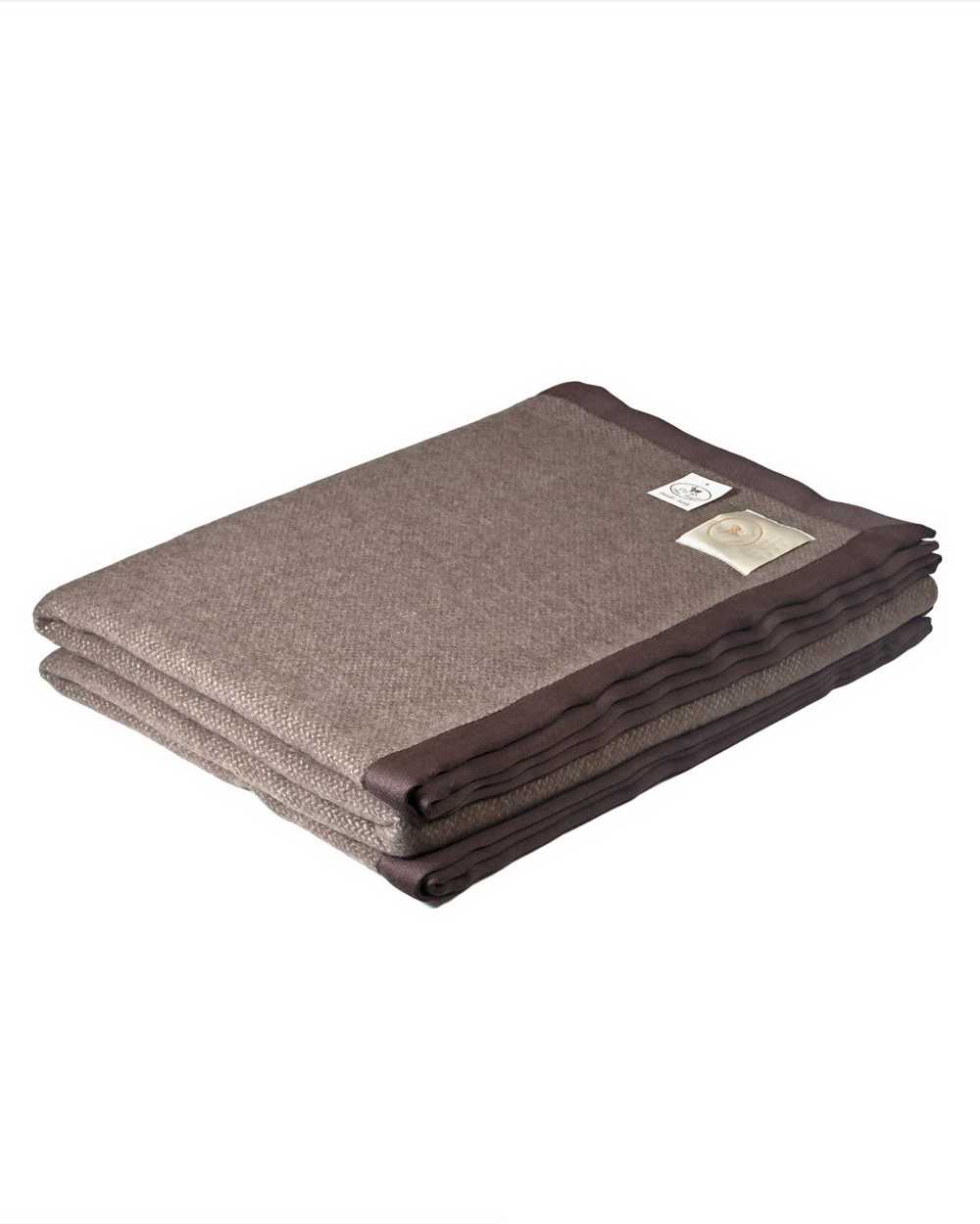 Плед-покрывало шерстяное 160x210 CO.BI. Tibet коричневое