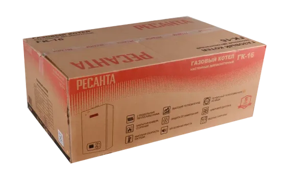 Газовый настенный двухконтурный котел "РЕСАНТА" ГК-16