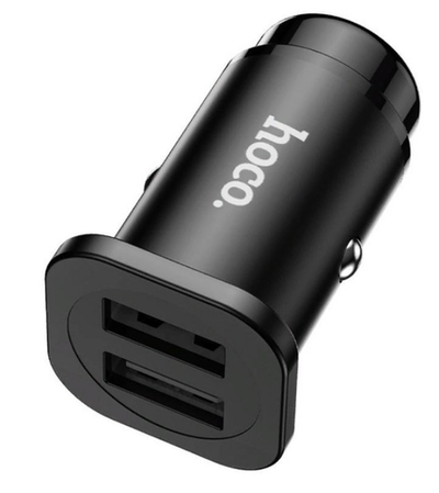 Автомобильное З/У Wise road dual port car charger - metal gray