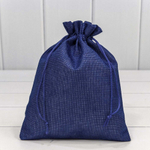 Мешочек 18х23см Лен искусственный (Синий)