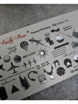 Lucky Rose Слайдеры наклейки для длинных ногтей 071