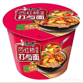 Лапша Kangshifu в стакане со вкусом томатов с яйцом, 110г.