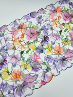 Вышивка на сетке фиолетовый/мультиколор К701 (25 см)