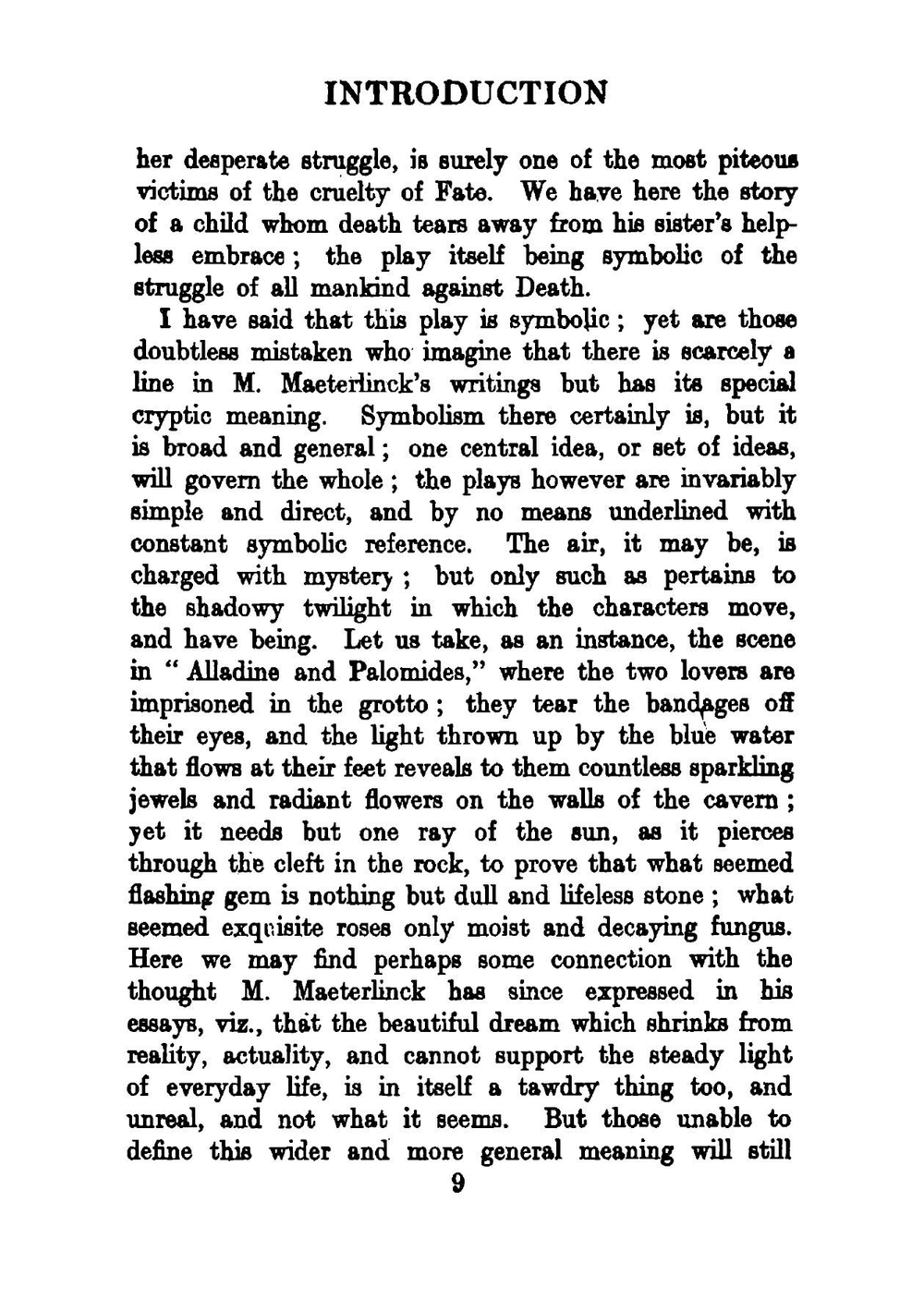 Three Little Dramas: Alladine and Palomides; Interior; Death of Tintagiles | Maurice Maeterlinck