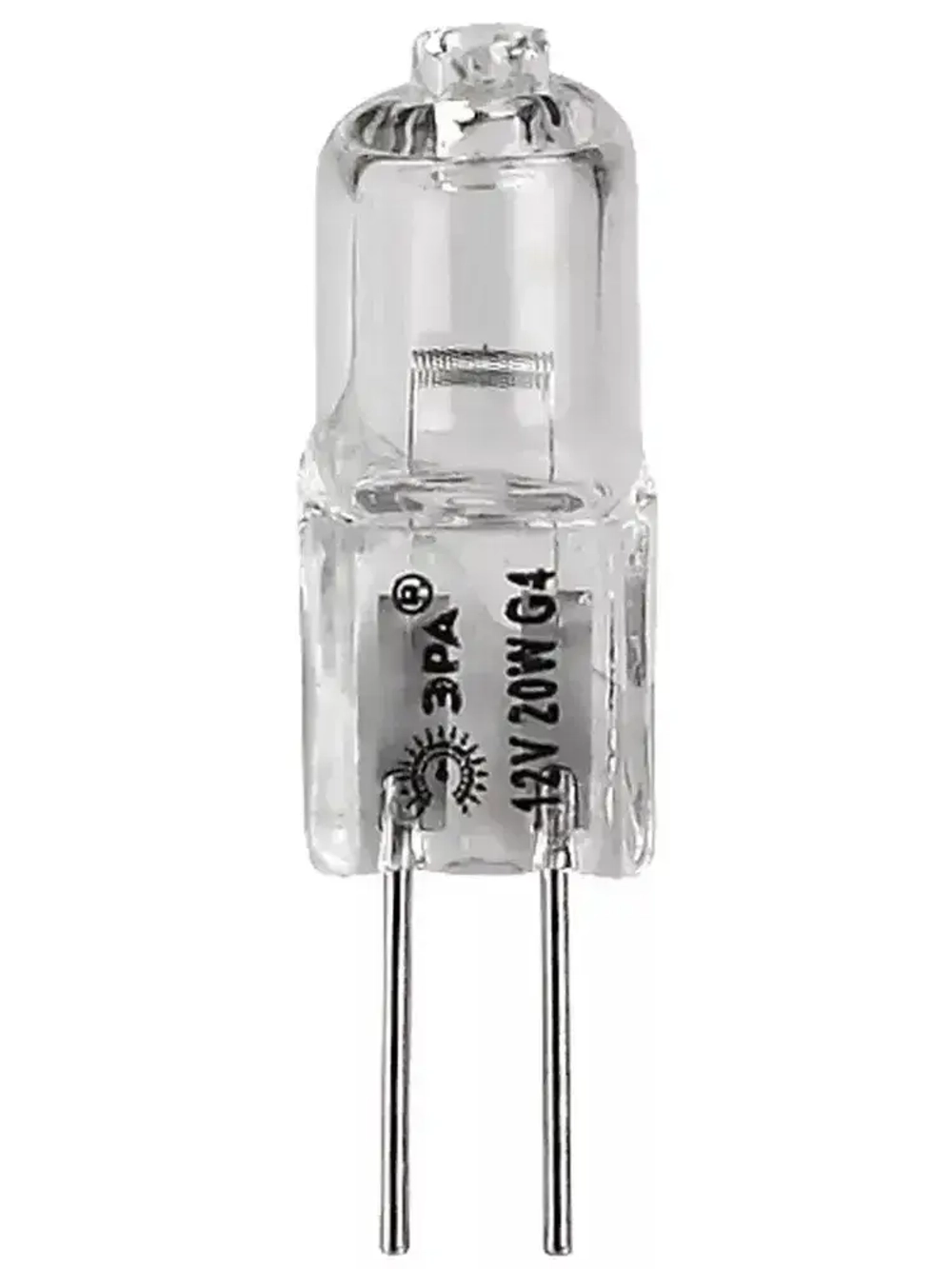 Лампочка галогенная ЭРА G4 20 Вт JC капсула 3000К теплый белый свет набор 10 штук