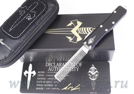 Microtech Tactical Beard Comb Stonewash Fine Tooth