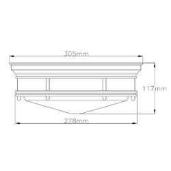 Потолочный светильник для ванных комнат Hinkley QN-HADRIAN-FS-BR-OPAL Hinkley