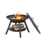 Чугунная Костровая чаша "Фантастик" Ø 700 Престиж (чаша + подставка престиж +крышка)