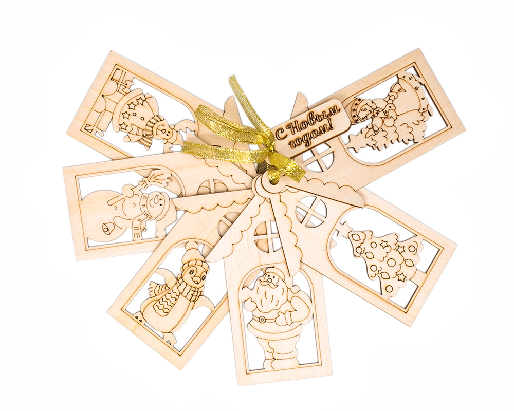 Заготовки для творчества "Елочные игрушки "Избушки"