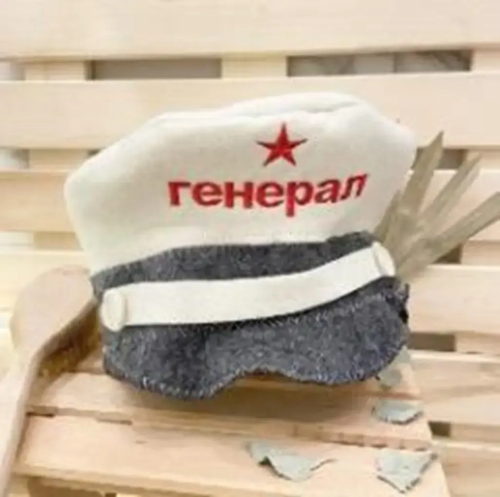 Шапка банная классическая «Фуражка», цвет комбинированный, (без упаковки)