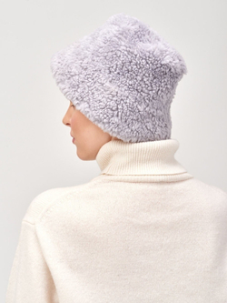 Премиальная Панама теплая из шерсти мериноса, серая, SilverFox