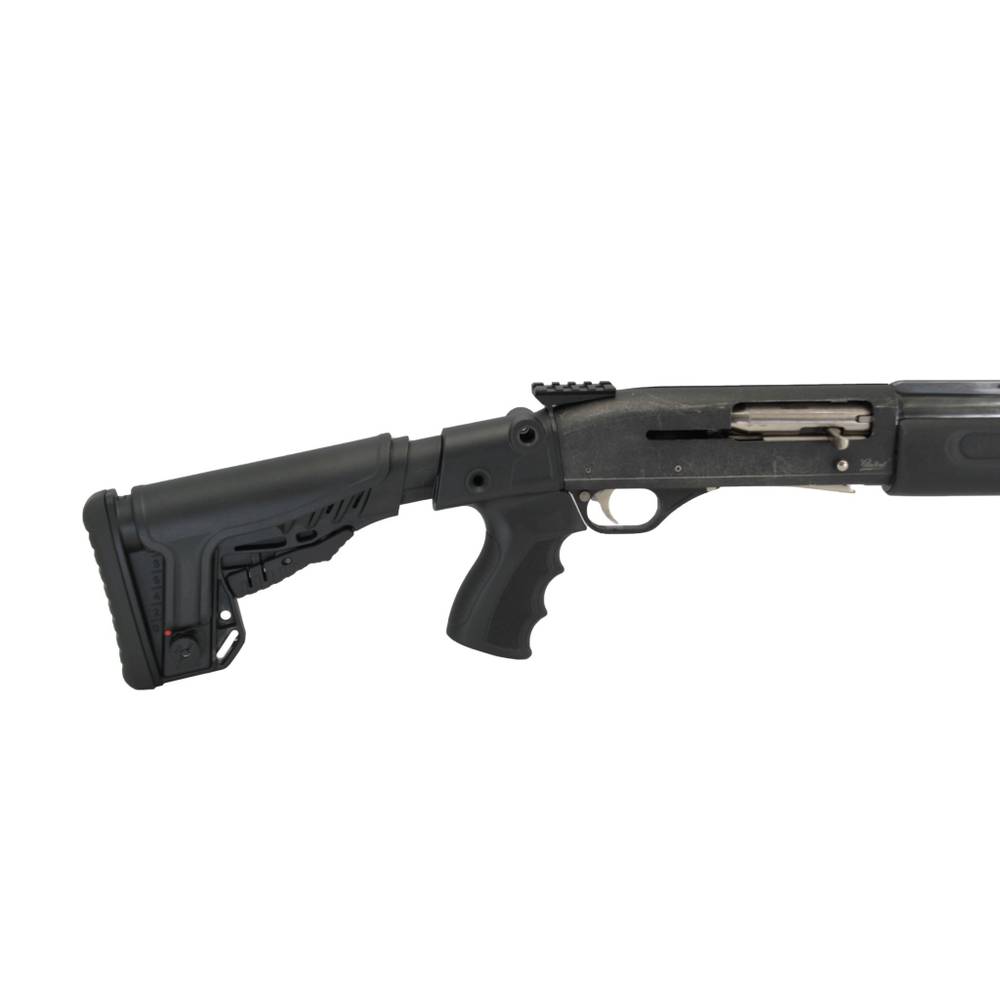 Приклад телескопический со щекой на МР-153, МР-133, DLG Tactical. Черный.