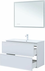 Тумба с раковиной Aquanet Арт 313257 100 белый матовый