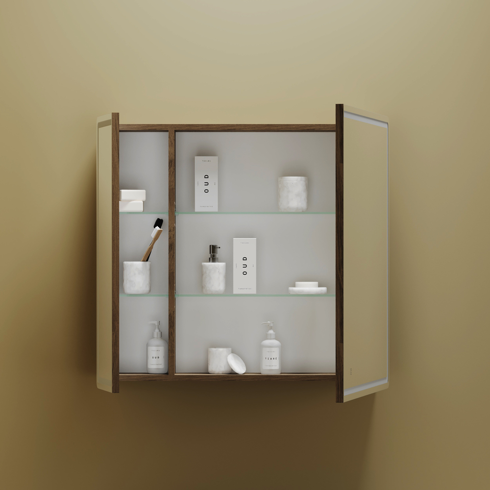 Зеркальный шкаф Sancos Mirror 790x150х740 мм, с LED подсветкой