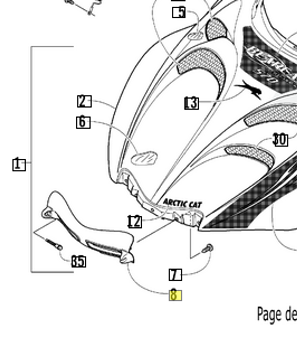 Крепление капота Arctic Cat 5606-117