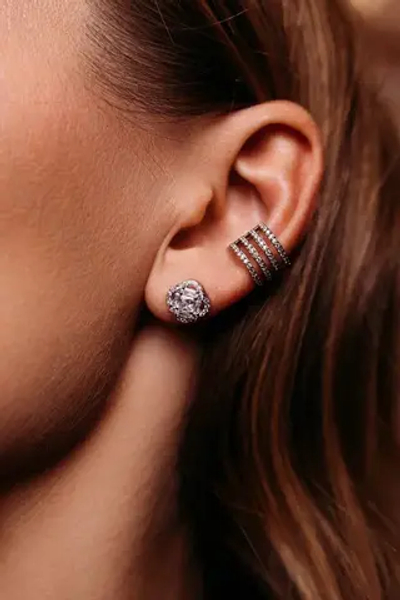 Кафф тройной с россыпью фианитов