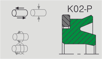 Уплотнение поршня K02-P 165x180x11.5
