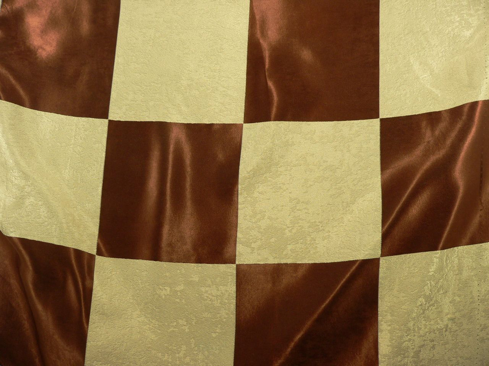 Ткань портьерная блэкаут шахматная арт.326147