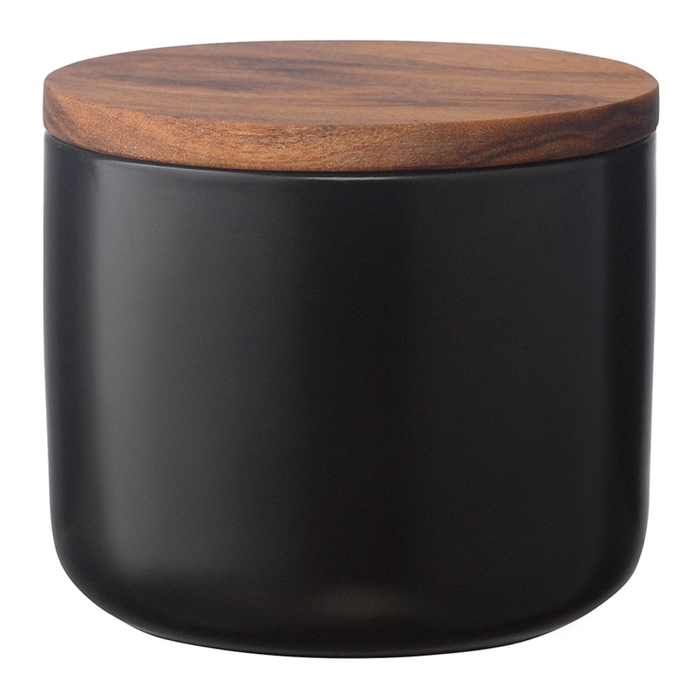 Банка для хранения керамическая, 350 мл, черная