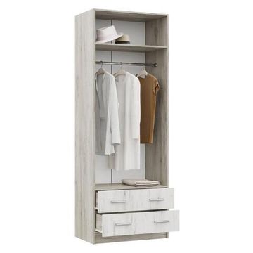 ГАРМОНИЯ ШК 603 М/ДУЭТ (Крафт)фасад ДУБ КРАФТ БЕЛЫЙ/корпус ДУБ КРАФТ СЕРЫЙ