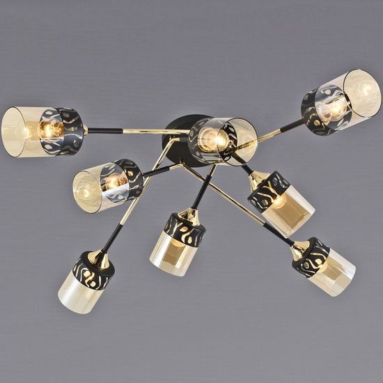 Люстра потолочная Reluce E27 11354-0.3-08B BK+FGD