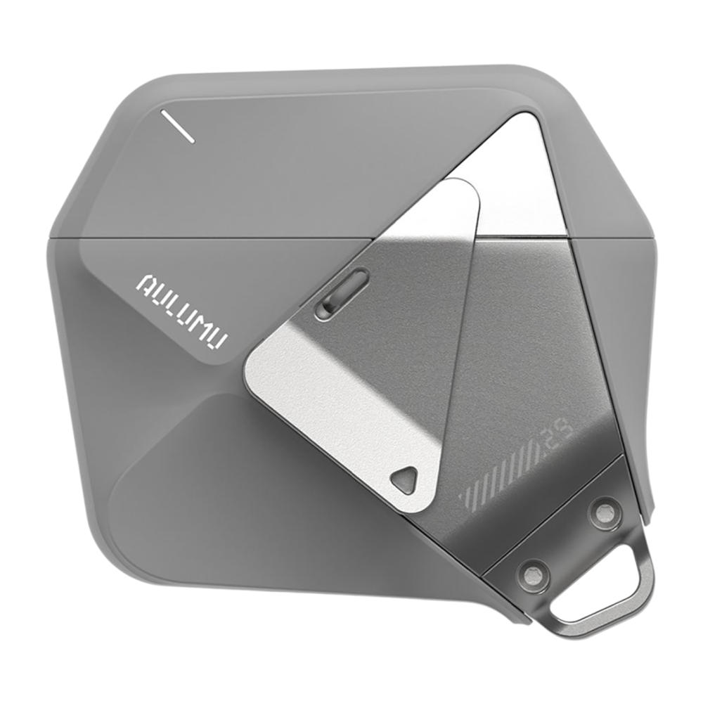 Термополиуретановый чехол с ремешком и защёлкой Aulumu A29 Geometric Case для AirPods 4 Гибридный термополиуретановый чехол в стиле киберпанк с ярко выраженной геометрией и ремешком с текстильной застёжкой. В комплекте предусмотрено двустороннее клейкое п