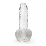 Прозрачный фаллоимитатор на присоске - 15 см.